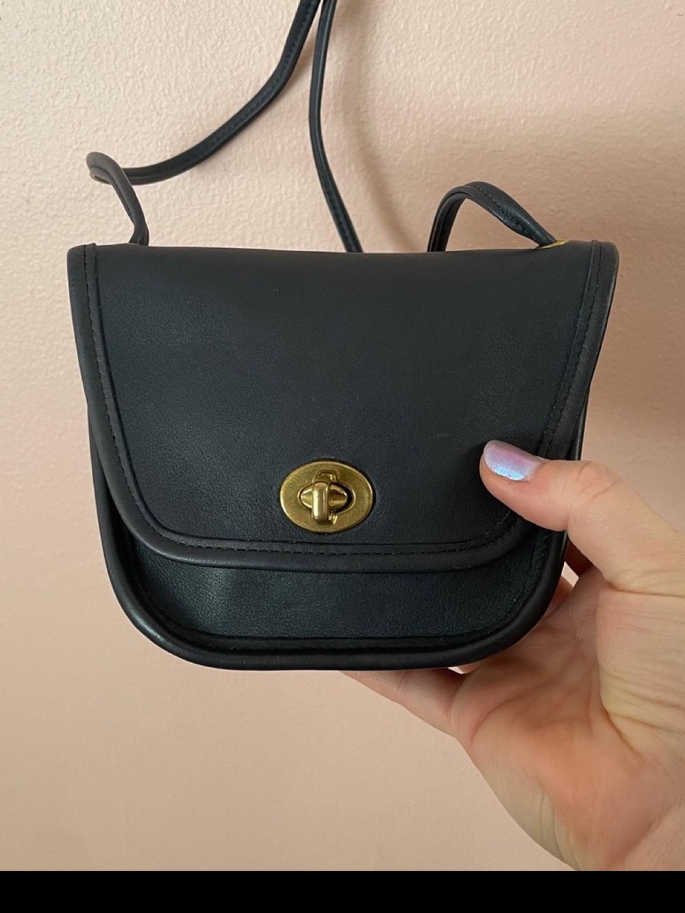 Vintage Coach Everett Bag 9934 | Black Glove Tanned Leather | USA Made Crossbody